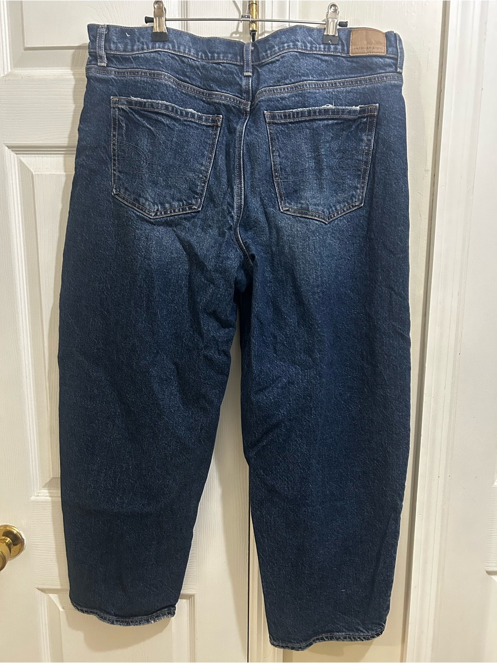 American Eagle Outfitters Stretch Barrel Baggy Medium Blue Wash Women’s Size 14 - Picture 6 of 10